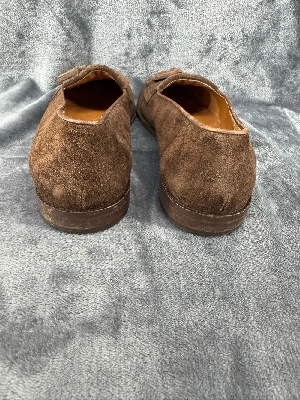 Men's Cable & Co. Brown Suede Italian Tassel Loafers Size 10.5 10 1/2